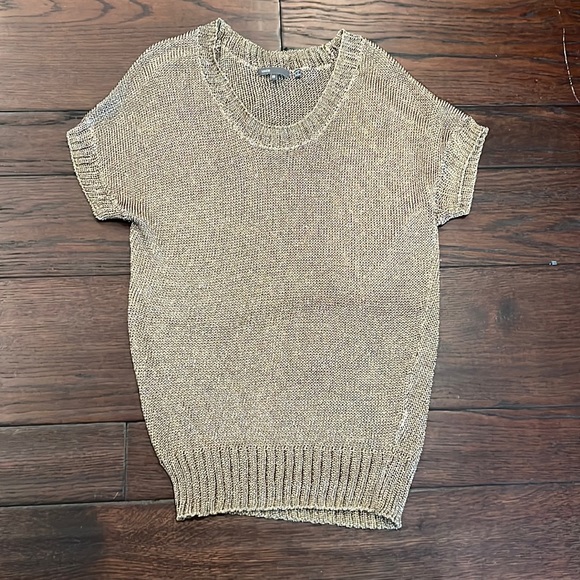 Vince Sweaters - Vince gold metallic sweater